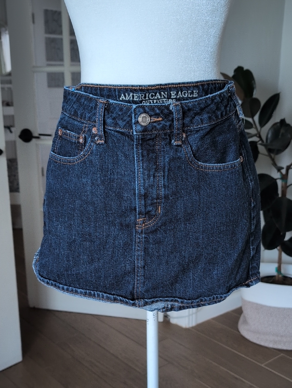 American Eagle Outfitters High Rise Festival Mini Skirt Denim Mini Skirt Size 8